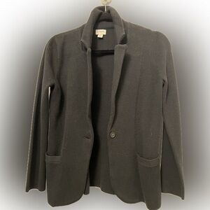 J Crew Black Knit Blazer PS